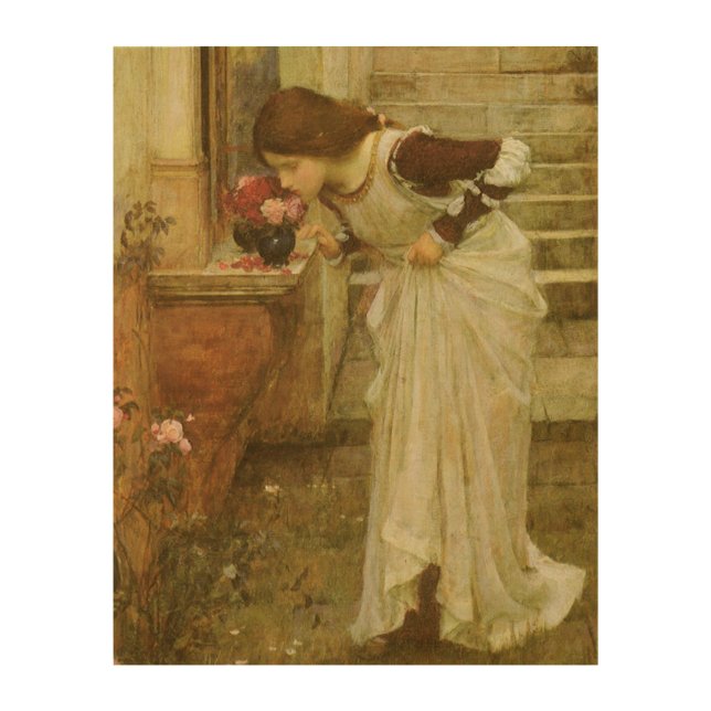 The Shrine by John William Waterhouse Wood Wall Art (Front)