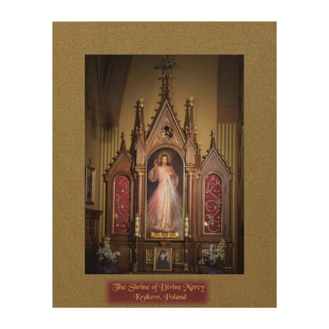 The Shrine of Divine Mercy. Wood Wall Art (Front)