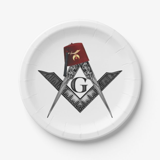 The Shriners Roots Paper Plates (Front)