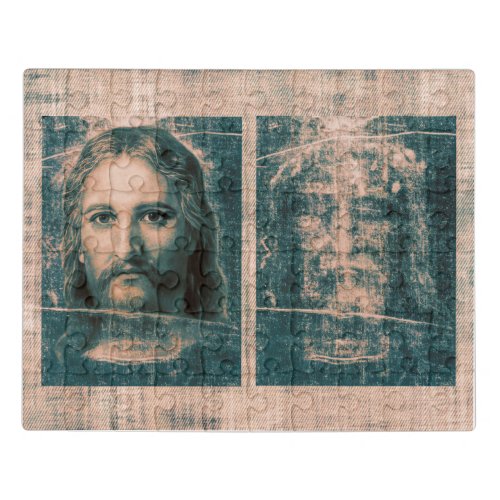 The Shroud of Turin Holy Face of Jesus Negative B  Jigsaw Puzzle