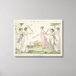 The Shuttlecock, plate 11 from 'Le Bon Genre', 180 Canvas Print