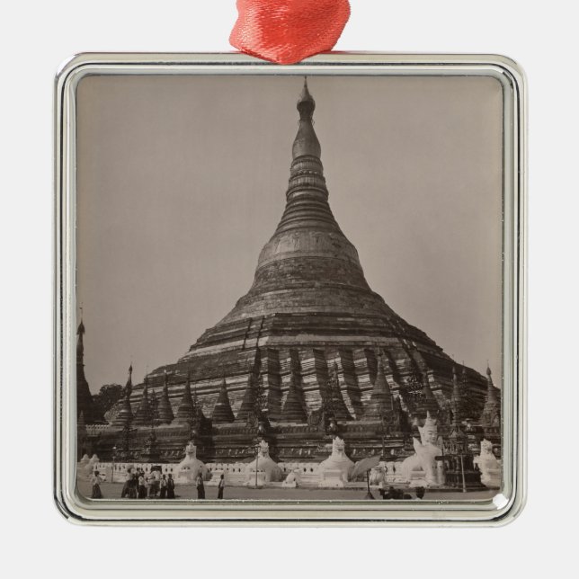 The Shwedagon Pagoda at Rangoon, Burma, c.1860 Metal Ornament (Front)