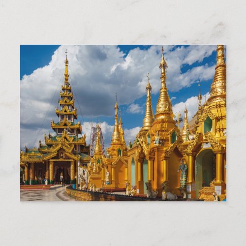 The Shwedagon Pagoda in Rangoon Myanmar postcard
