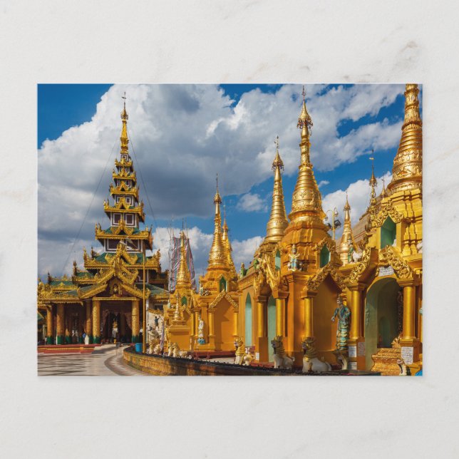 The Shwedagon Pagoda in Rangoon Myanmar postcard (Front)