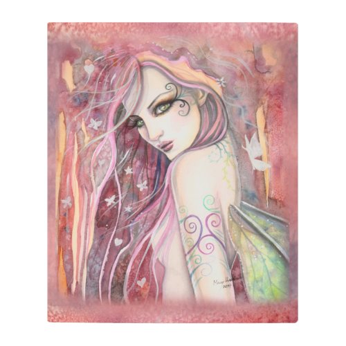 The Shy Flirt Fairy Fantasy Art Print on Metal