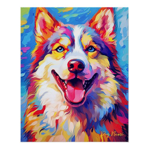 The Siberian Husky Dog 002 _ Zetton Ziana Poster