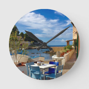 The Sicilian Fishing Village Round Clock