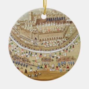 The Siege of Athens in 1827, from the Pictorial Hi Ceramic Ornament