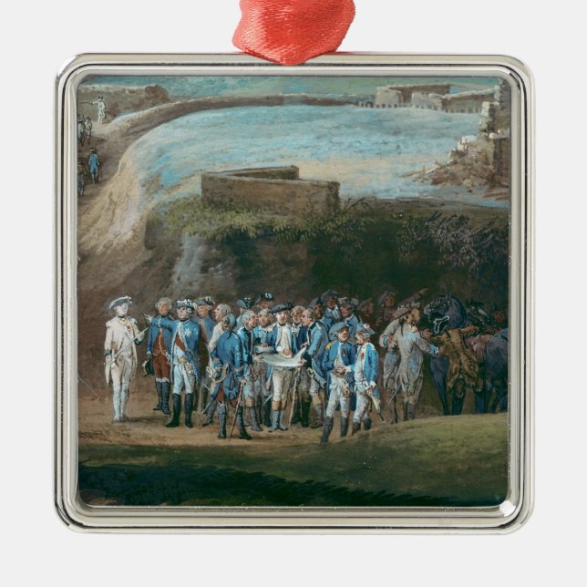 The Siege of Yorktown Metal Ornament (Front)