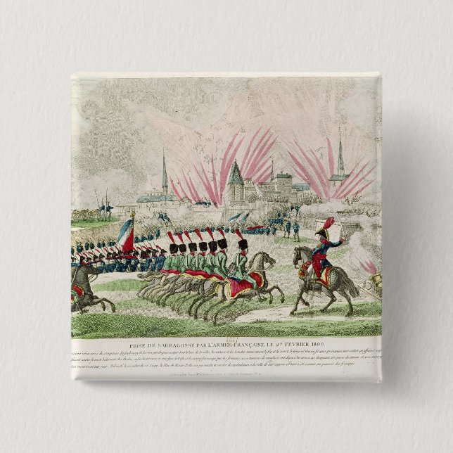 The Siege of Zaragoza Pinback Button (Front)