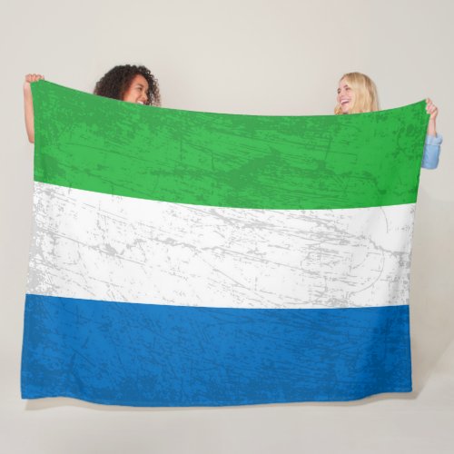 The Sierra Leone Flag _ A Tapestry of Siera leone Fleece Blanket