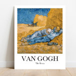 The Siesta by Vincent van Gogh Poster<br><div class="desc">Vincent van Gogh's The Siesta (1890) famous painting</div>