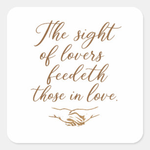 The Sight of Lovers Square Sticker