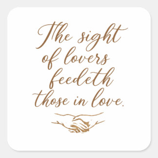 The Sight of Lovers Square Sticker