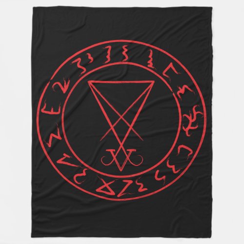 The Sigil of Lucifer Fleece Blanket