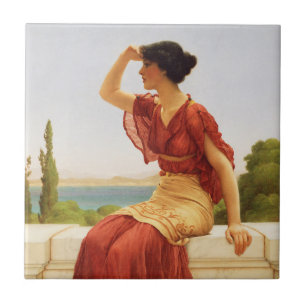 The Signal Godward Woman Portrait Vintage Art Tile