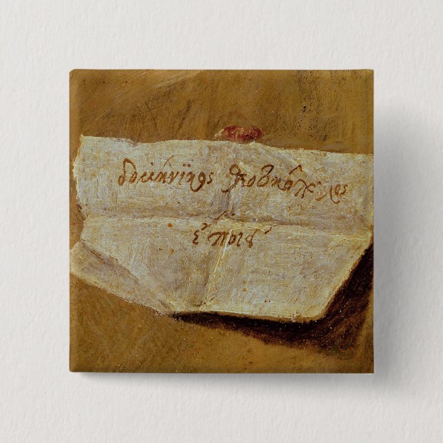 The signature of El Greco Button (Front)