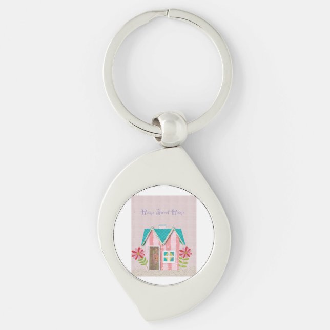 The Signature Whimsy (Pink & Teal) Keychain (Front)