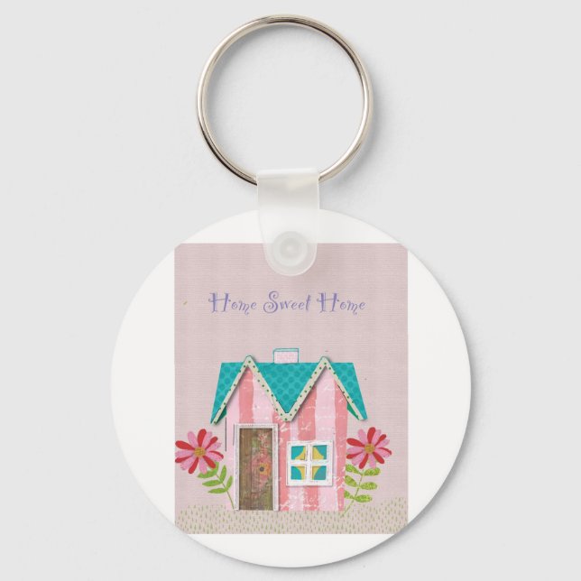 The Signature Whimsy (Pink & Teal) Keychain (Front)