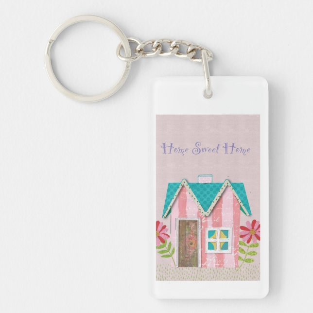 The Signature Whimsy (Pink & Teal) Keychain (Front)