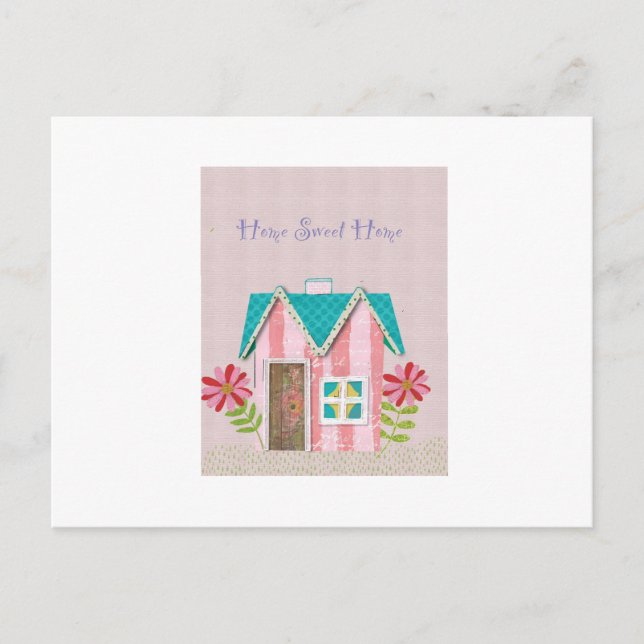 The Signature Whimsy (Pink & Teal) Postcard (Front)