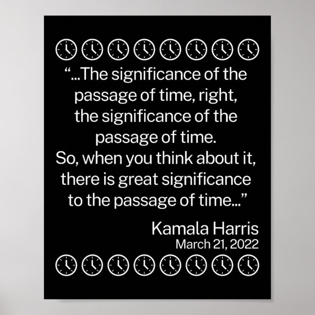 The Significance Of The Page Of Time Funny Kamala  Poster (Front)