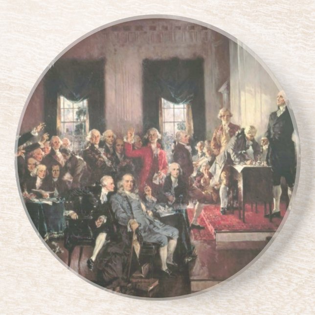 The Signing of the Constitution Drink Coaster (Front)