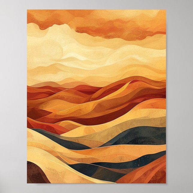 The Silent Echo of Sun-Drenched Ridges: A Rhythmic Poster (Front)