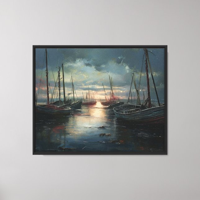 The Silent Harbor Canvas Print (Front)
