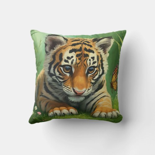 The Silent Hunter Throw Pillow