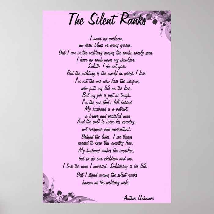 "The Silent Ranks" poem Print