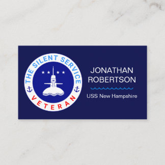 The Silent Service Veteran elegant Business Card