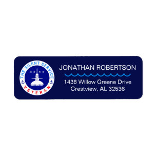 The Silent Service Veteran elegant customizable Label