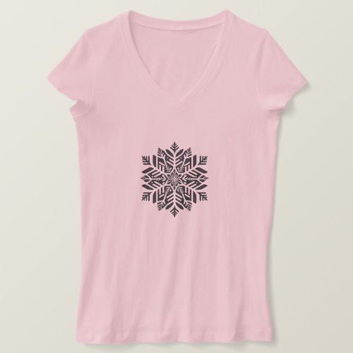 The silhouette of a delicate snowflake T_Shirt