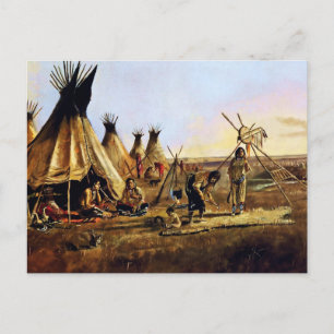 “The Silk Robe” by Charles M Russell Postcard