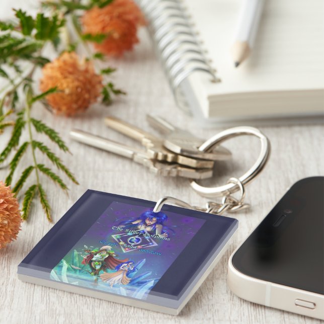 The Silver Dolphins Saga: Of life and Love Keychain (Front Right)