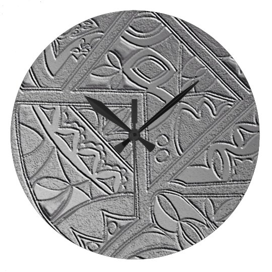 The Silver Door Round Clock