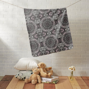 The Silver Fractal Garden Baby Blanket