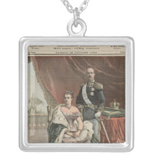 The Silver Wedding Anniversary of the King Plated Necklace