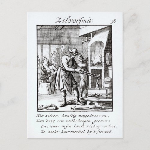 The Silversmith 1718 Postcard