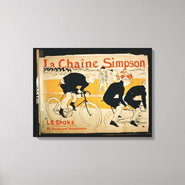 'The Simpson Chain', Paris (colour litho) Canvas Print (Front)