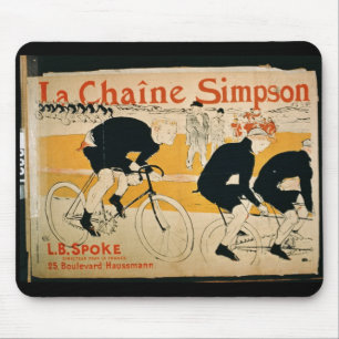 'The Simpson Chain', Paris (colour litho) Mouse Pad