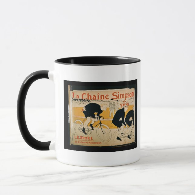 'The Simpson Chain', Paris (colour litho) Mug (Left)