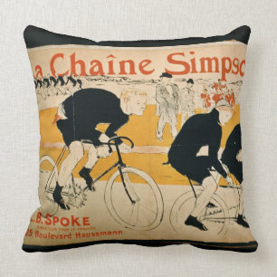 'The Simpson Chain', Paris (colour litho) Throw Pillow