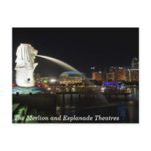 The Singapore Merlion and Esplanade Theatres