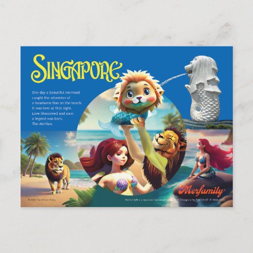 The Singapore Merlion Postcard