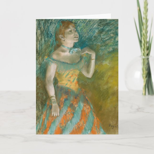 The Singer in Green | Edgar Degas Card (Front)