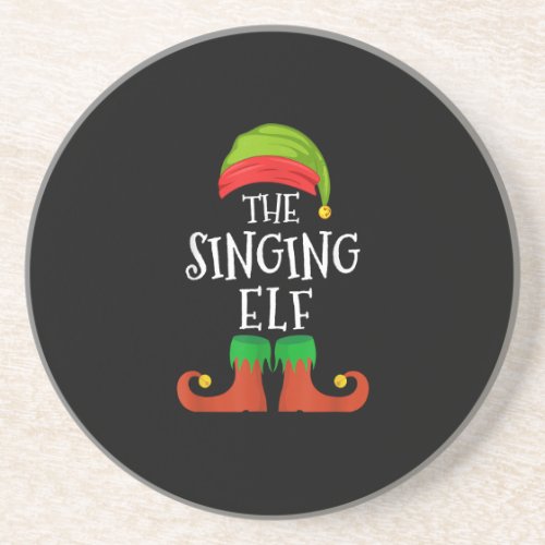 The Singing Elf Group Matching Family Christmas Ho Coaster