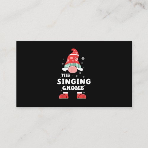 The Singing Gnome Matching Family Christmas Pajama Enclosure Card