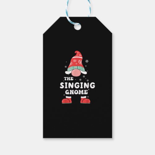 The Singing Gnome Matching Family Christmas Pajama Gift Tags